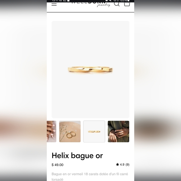 Helix gold ring - Picture 4 of 4